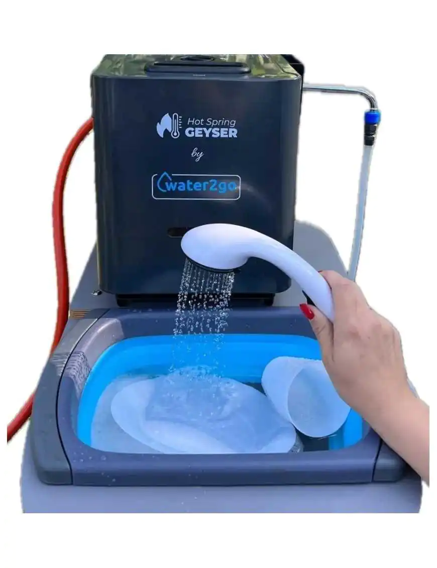 Portable Gas-Powered Tankless Water Heater with Shower