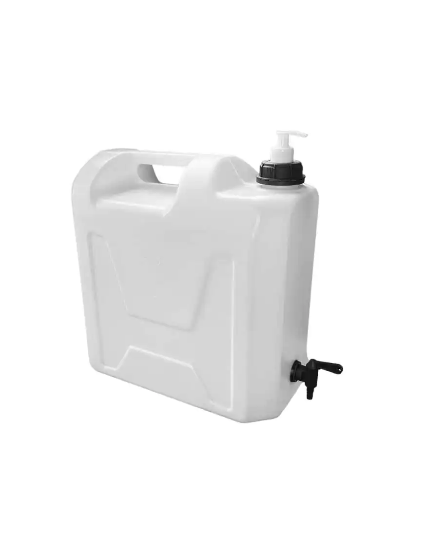 Pojemnik na wodę 20L bezb. KRAN DOLNY PLASTIK 3/4" + dozownik mydła /G HEAVY DUTY | Szekla4x4.pl Pojemnik na wodę 20L bezb. KRAN DOLNY PLASTIK 3/4" + dozownik mydła /G HEAVY DUTY | Szekla4x4.pl