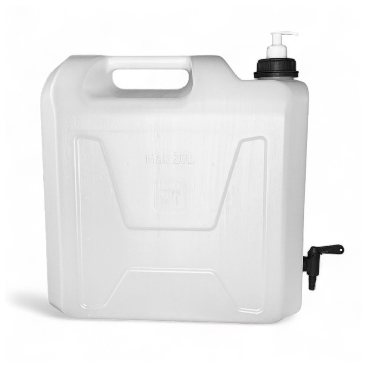Pojemnik na wodę 20L bezb. KRAN DOLNY PLASTIK 3/4" + dozownik mydła /G HEAVY DUTY - ujęcie 2