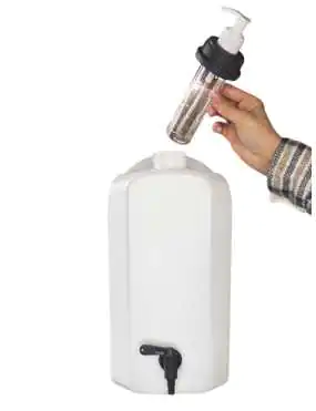 Water Container SimplyCan 20L Transparent with Plastic Tap and HEAVY DUTY Soap Dispenser