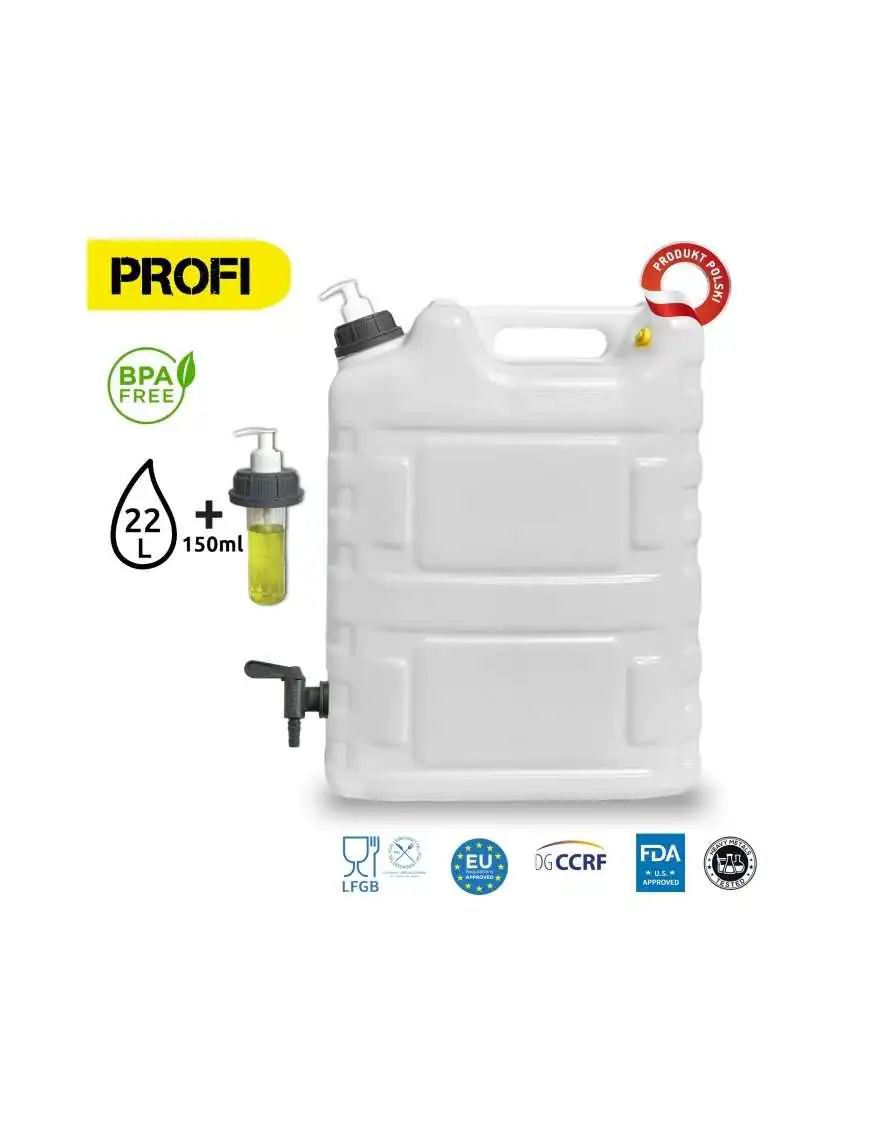 Portable Sink 22L SimplyCan Profi – Water Container with Dispenser and Air Vent
