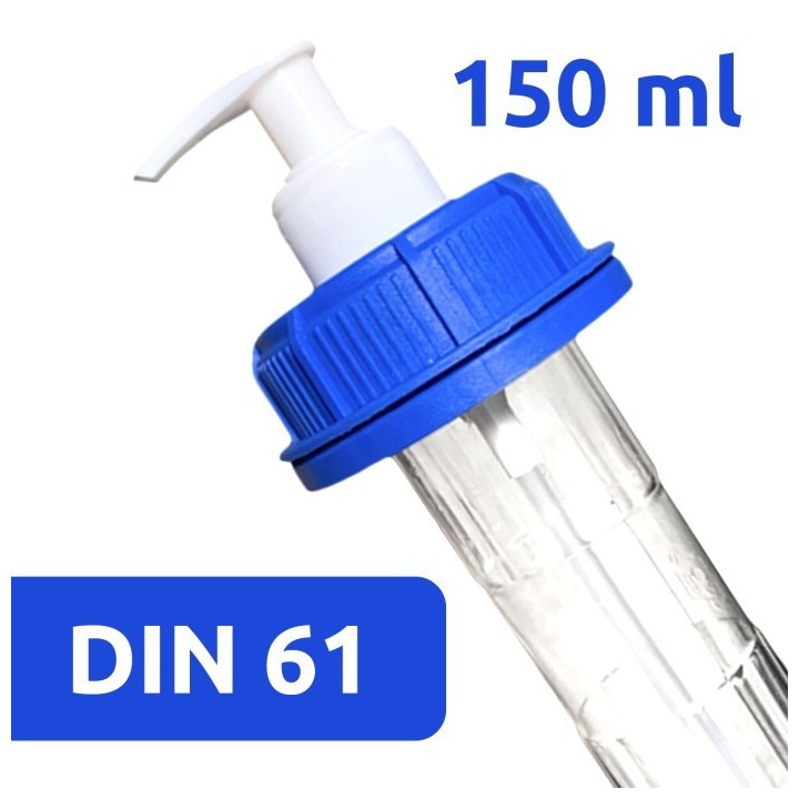Dozownik mydła do kanistra 150 ml SimplyCan DIN61 niebieski - ujęcie 3