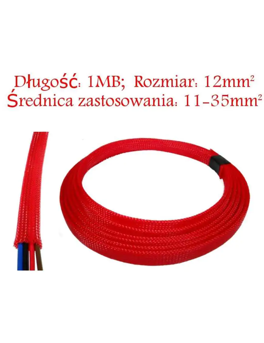 OPLOT POLIESTROWY CZERWONY 12MM 1M | Szekla4x4.pl
