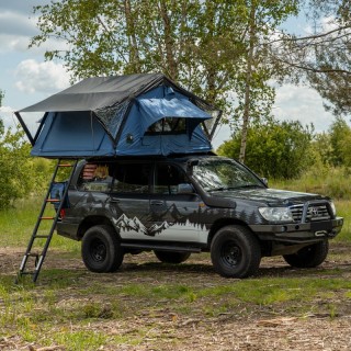 Namiot dachowy Wild Camp Niagara II 180 niebieski z bagażnikiem - ujęcie 2