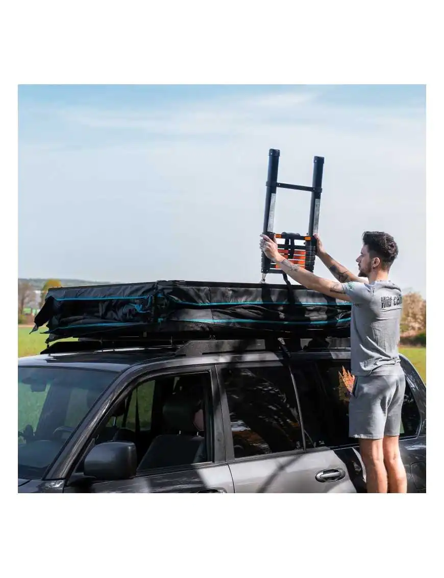 The Wild Camp Kolorado II roof tent belongs to the soft-shell rooftop tent series.