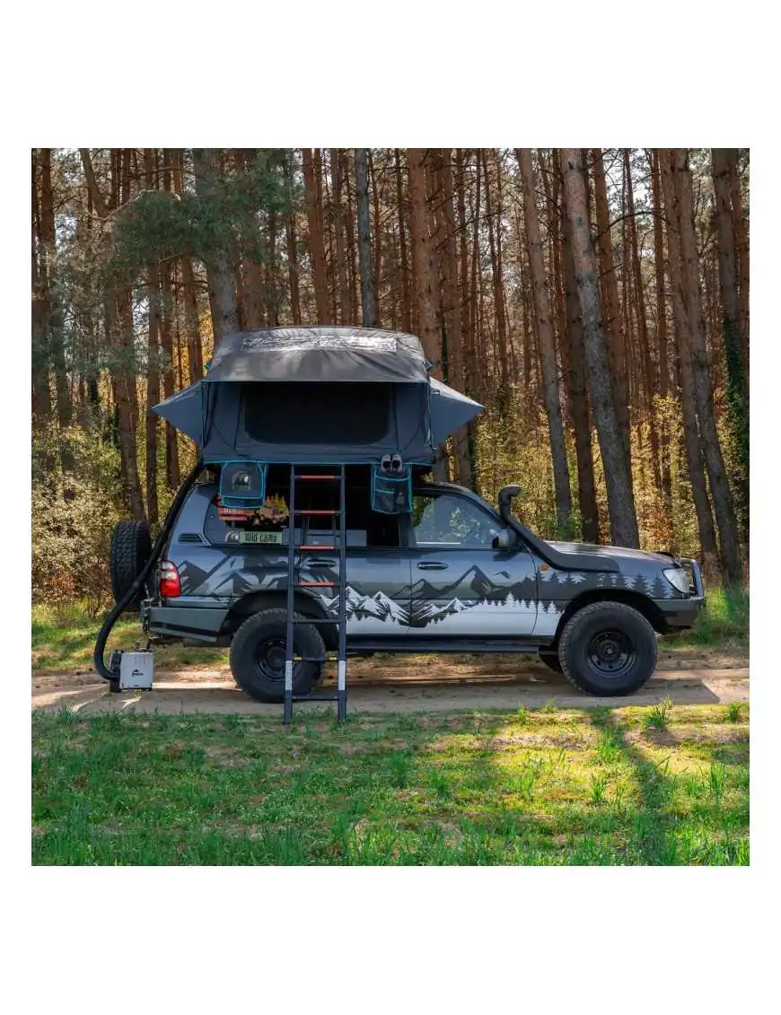 The Wild Camp Kolorado II roof tent belongs to the soft-shell rooftop tent series.