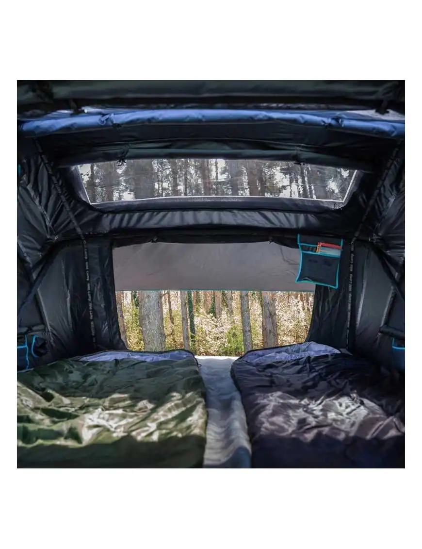 The Wild Camp Kolorado II roof tent belongs to the soft-shell rooftop tent series.