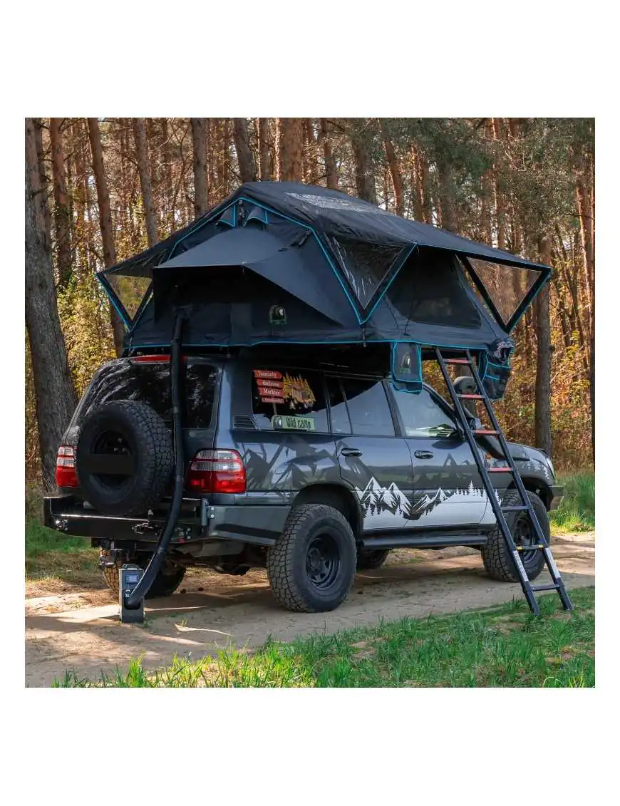 The Wild Camp Kolorado II roof tent belongs to the soft-shell rooftop tent series.