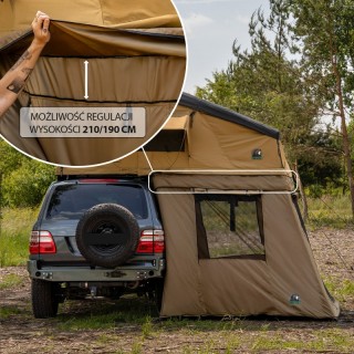 Przedsionek namiotu dachowego Wild Camp Hudson 180 Military - ujęcie 2