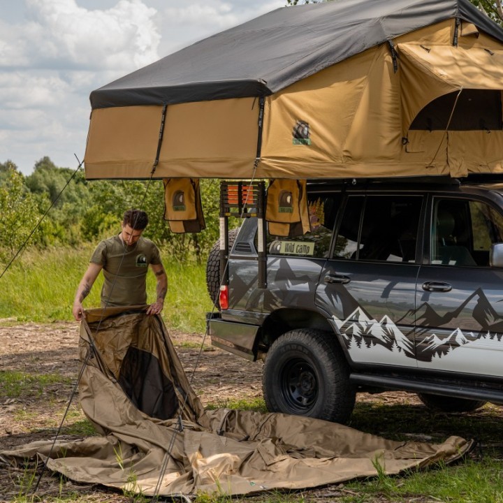 Przedsionek namiotu dachowego Wild Camp Hudson 180 Military - ujęcie 14