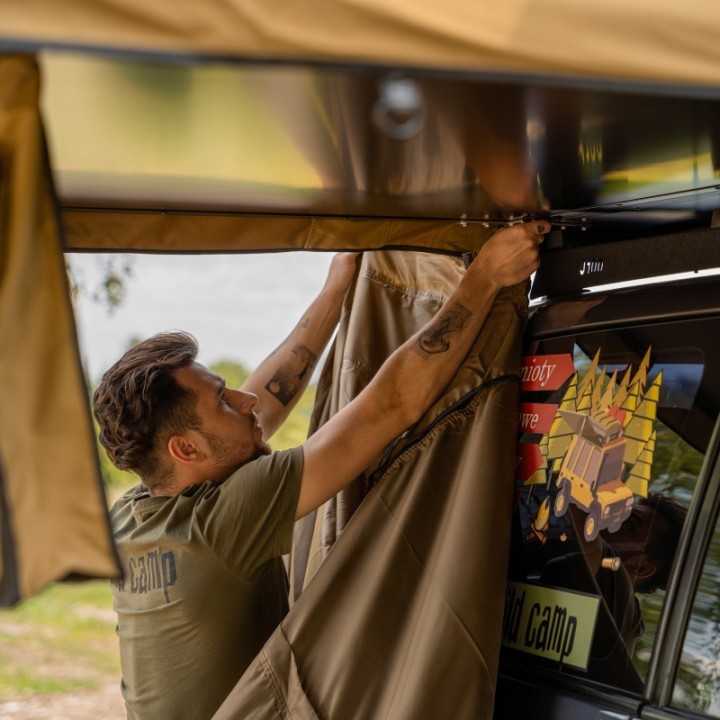 Przedsionek namiotu dachowego Wild Camp Hudson 220 Military - ujęcie 12