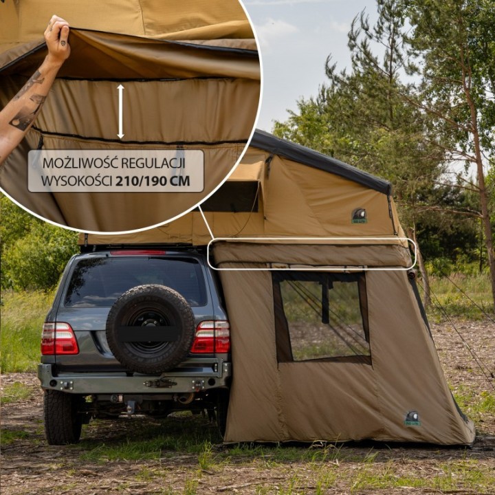 Przedsionek namiotu dachowego Wild Camp Hudson 220 Military - ujęcie 19