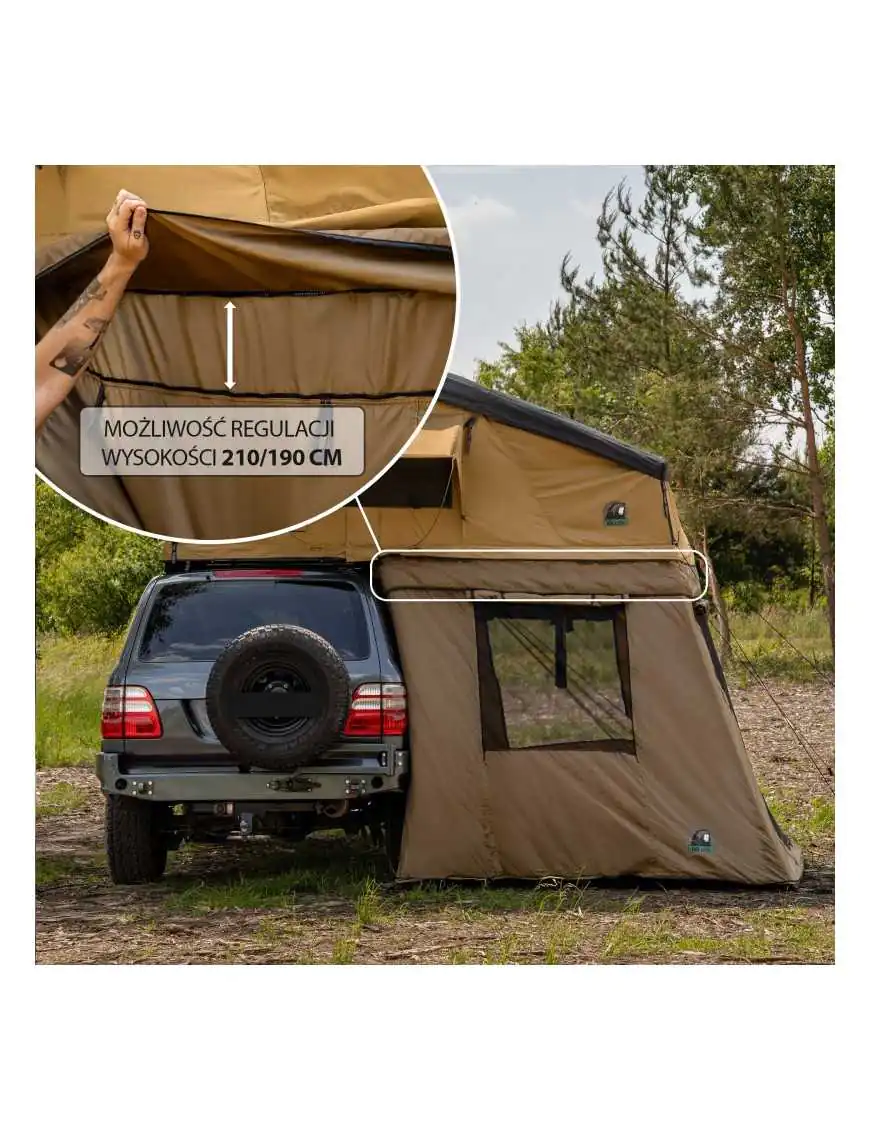 Wild Camp Hudson 140 MILITARY Rooftop Tent Awning