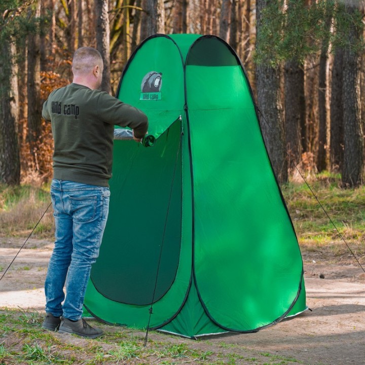 Turystyczna kabina prysznicowa Wild Camp TwoSeconds zielona - ujęcie 9