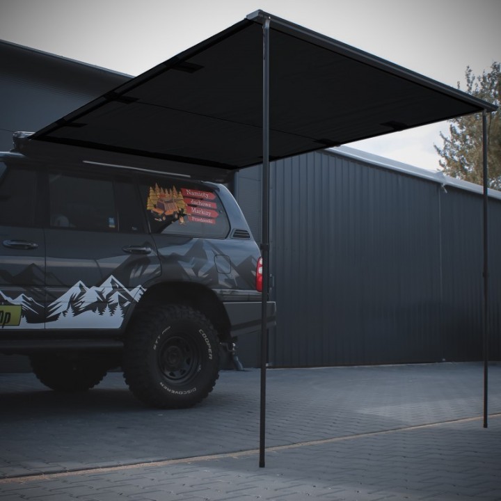 Markiza Wild Camp 2x2,5 m DAY&NIGHT na bagażnik dachowy, czarna - ujęcie 2