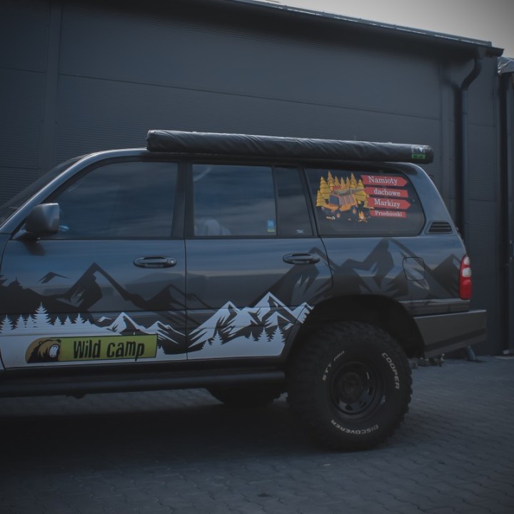 Markiza samochodowa Wild Camp 2x2 m szara z oświetleniem LED - ujęcie 10
