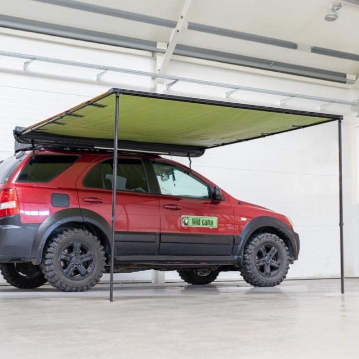 Markiza samochodowa Wild Camp 2,5x2,5 m zielona z oświetleniem LED - ujęcie 2