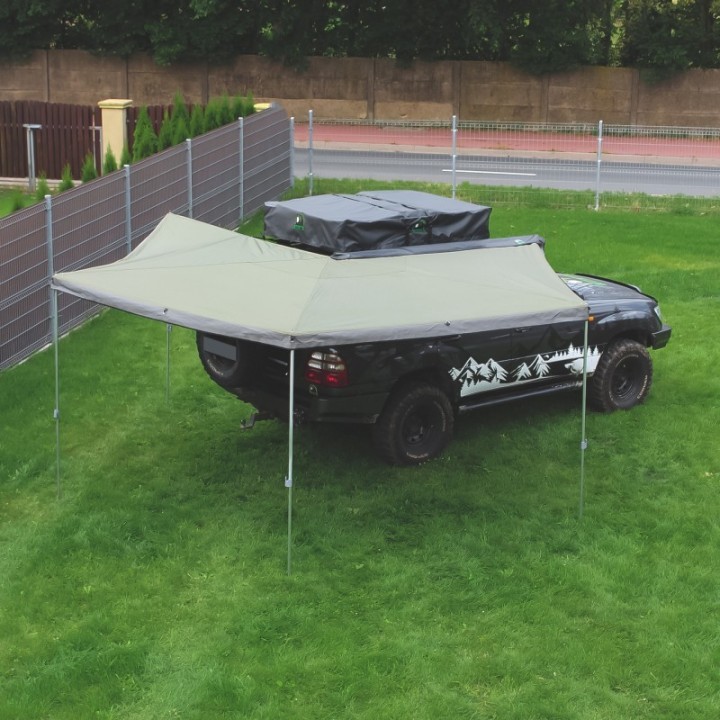 Markiza Wild Camp HEX 270° 2 m – strona pasażera, zielona - ujęcie 3