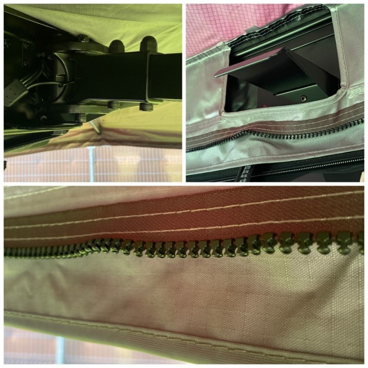 Zadaszenie Wild Camp Batwing II Premium 270° 2,5 m zielone – kierowca - ujęcie 3