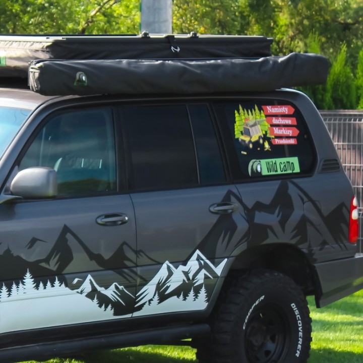 Zadaszenie Wild Camp Batwing II Premium 270° 2,5 m zielone – kierowca - ujęcie 14