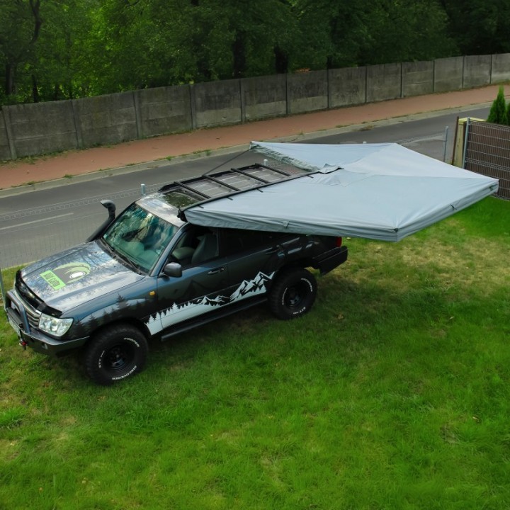 Zadaszenie Wild Camp Batwing II Premium 270° 2,5 m zielone – kierowca - ujęcie 24