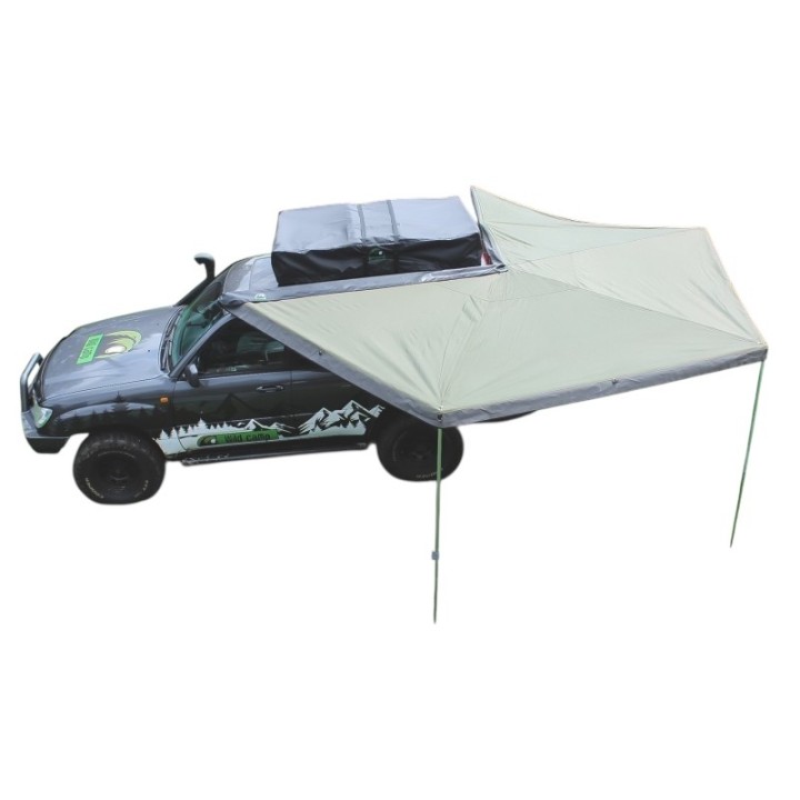 Zadaszenie Wild Camp HEX 270° 2 m zielone – strona kierowcy