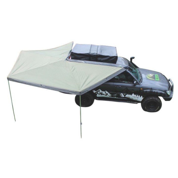 Zadaszenie Wild Camp HEX 270° 2,5 m zielone – strona pasażera
