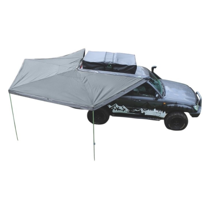 Zadaszenie Wild Camp HEX 270° 2,5 m szare – strona pasażera