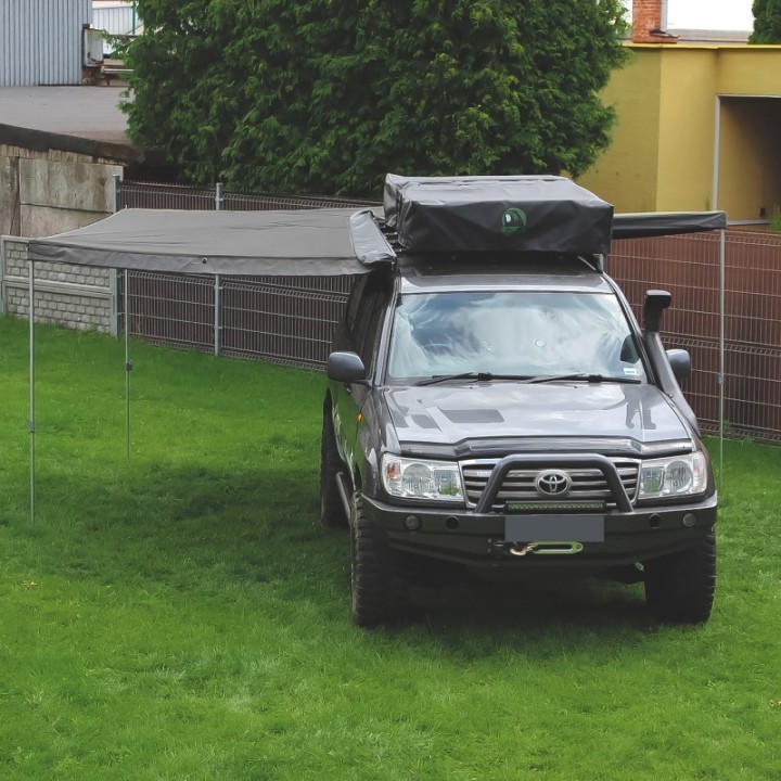 Zadaszenie Wild Camp HEX 270° 2,5 m szare – strona pasażera - ujęcie 5