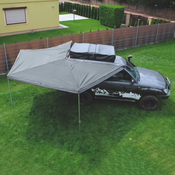 Zadaszenie Wild Camp HEX 270° 2,5 m szare – strona pasażera - ujęcie 21