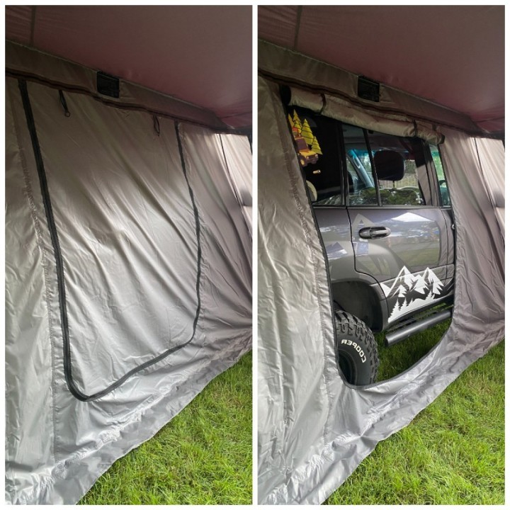 Przedsionek Wild Camp Batwing II Premium 2,5 m – pasażer, szary - ujęcie 10