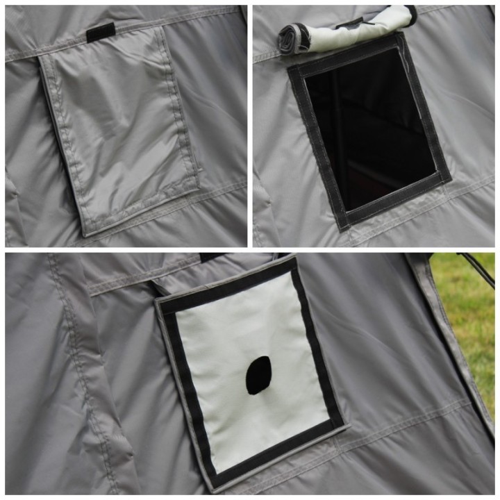 Przedsionek Wild Camp Batwing II Premium 2,5 m – pasażer, szary - ujęcie 11