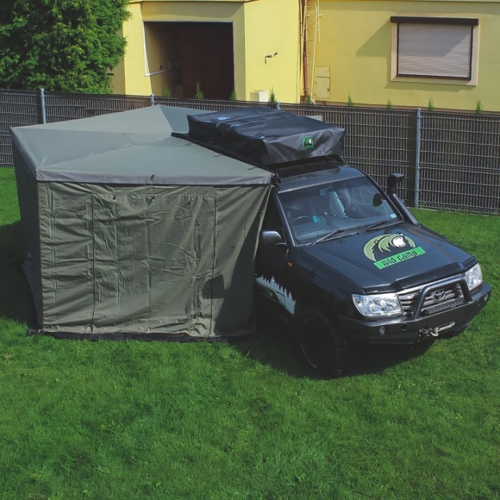 Przedsionek zadaszenia Wild Camp HEX 2,5 m – strona pasażera, zielony - ujęcie 3