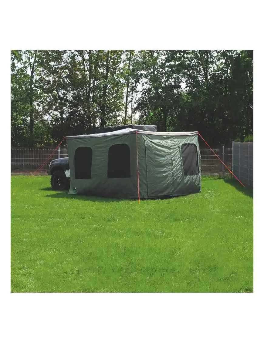 Batwing 2.4 m 270° Awning Enclosure – Green, Driver’s Side