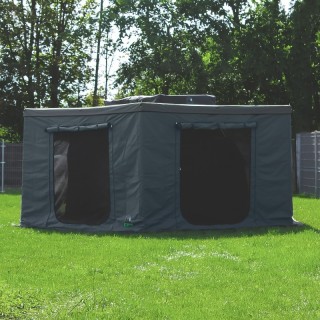 Przedsionek zadaszenia Wild Camp HEX 2,5 m – strona kierowcy, szary - ujęcie 2