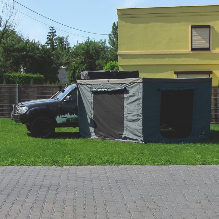 Przedsionek zadaszenia Wild Camp HEX 2,5 m – strona kierowcy, szary - ujęcie 4