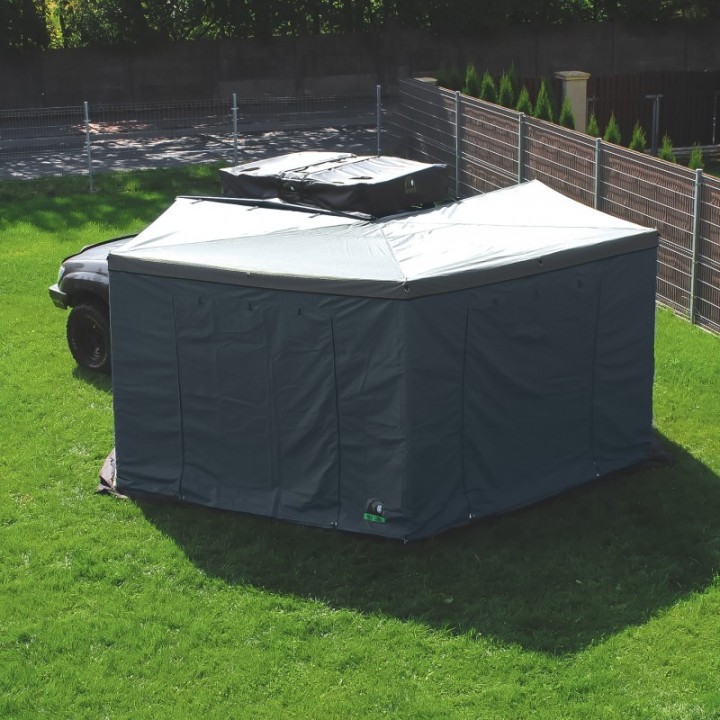 Przedsionek zadaszenia Wild Camp HEX 2,5 m – strona kierowcy, szary - ujęcie 8
