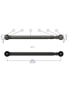 Wahacze regulowane tylne Land Cruiser 250 | Szekla4x4.pl