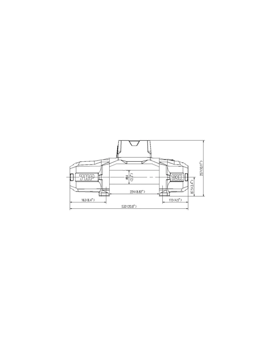 T-max Force View Titan 12V 13000lbs Winch with Synthetic Rope in Sheath