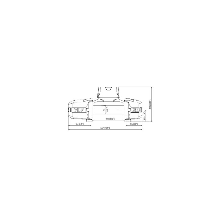 Wyciągarka T-max Force View Titan 12v 13000lbs z liną syntetyczną w oplocie - ujęcie 8