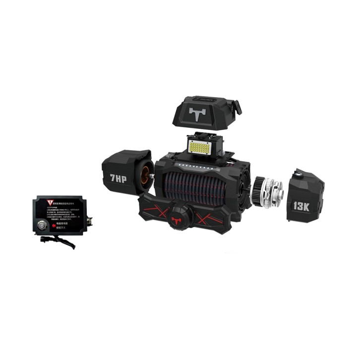 Wyciągarka T-max Force View Titan 12v 13000lbs z liną syntetyczną w oplocie - ujęcie 10