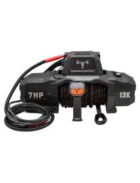 T-max Force View Titan 12V 13000lbs Winch with Synthetic Rope in Sheath