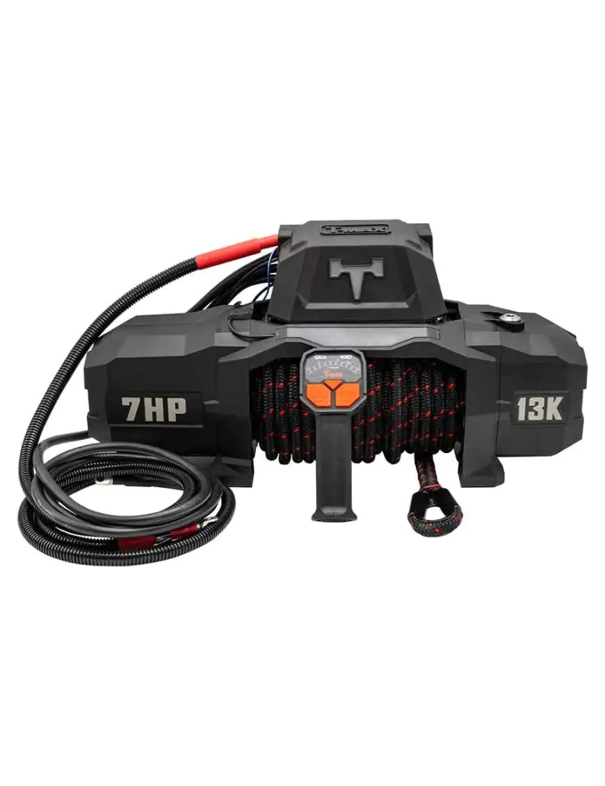 T-max Force View Titan 12V 13000lbs Winch with Synthetic Rope in Sheath