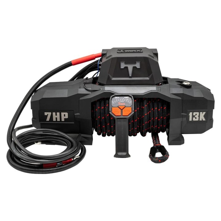 Wyciągarka T-max Force View Titan 12v 13000lbs z liną syntetyczną w oplocie - ujęcie 4