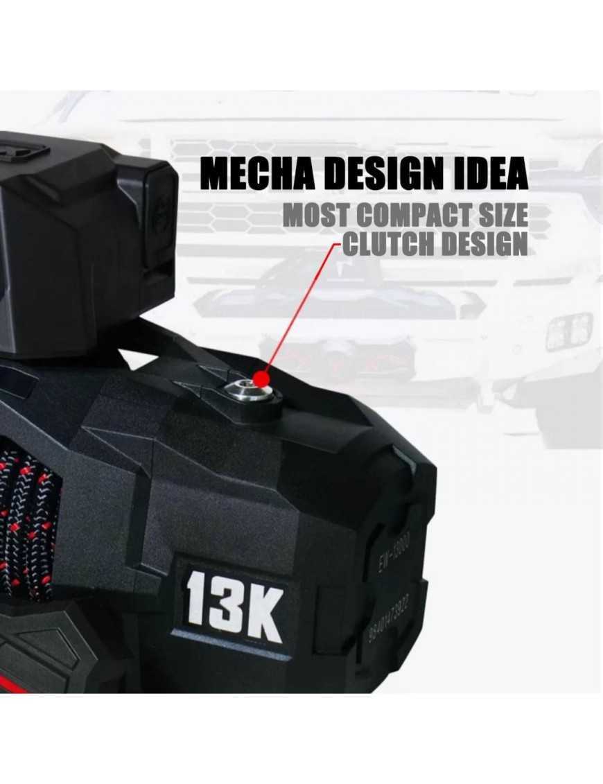 Wyciągarka T-max Force View Titan 12v 13000lbs z liną syntetyczną w oplocie 9247106A - ujęcie 9