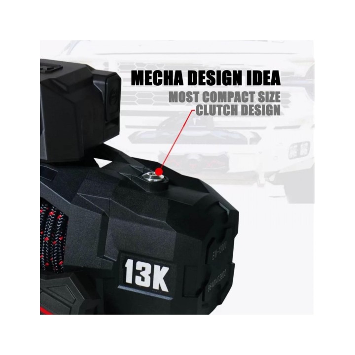 Wyciągarka T-max Force View Titan 12v 13000lbs z liną syntetyczną w oplocie 9247106A - ujęcie 9