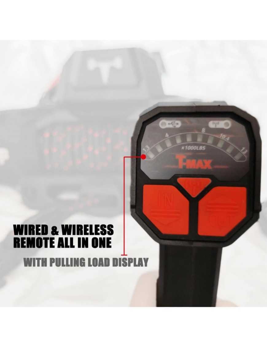 Wyciągarka T-max Force View Titan 12v 13000lbs z liną syntetyczną w oplocie 9247106A - ujęcie 10