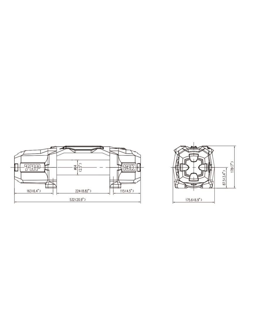 Wyciągarka T-max Force View Titan 12v 13000lbs z liną syntetyczną w oplocie 9247106A - ujęcie 16