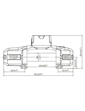 T-max Force View Titan 12V 13000lbs Winch with Synthetic Rope in Sheath