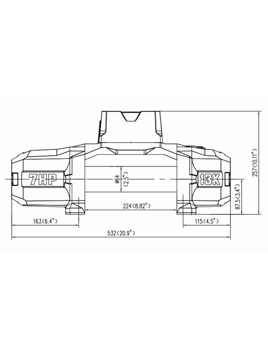Wyciągarka T-max Force View Titan 12v 13000lbs z liną syntetyczną w oplocie 9247106A - ujęcie 17